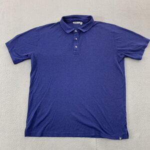 Tasc Performance Polo Shirt Mens Medium Blue Pima Cotton Bamboo Lightweight